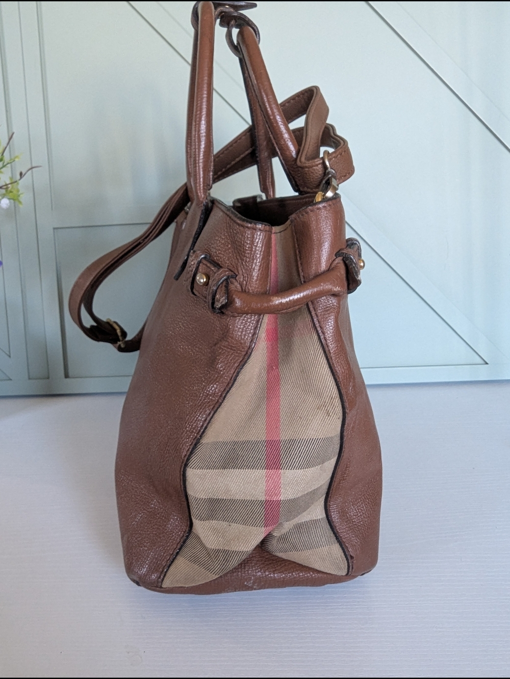 Burberry Medium Banner Tote Bag.